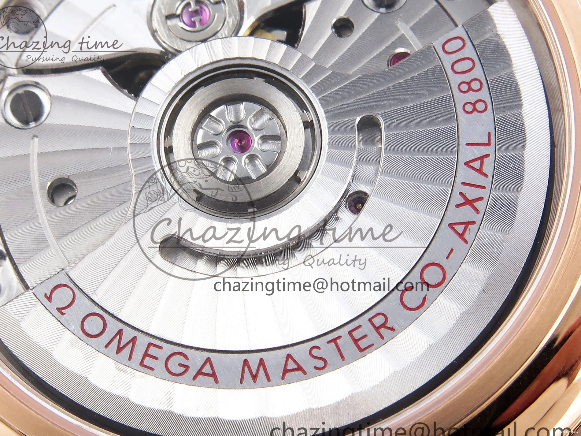 0219 Modern De Ville Date RG MKF 1:1 Best Edition White Textured Dial Roman Marker on Brown Leather Strap A 7752